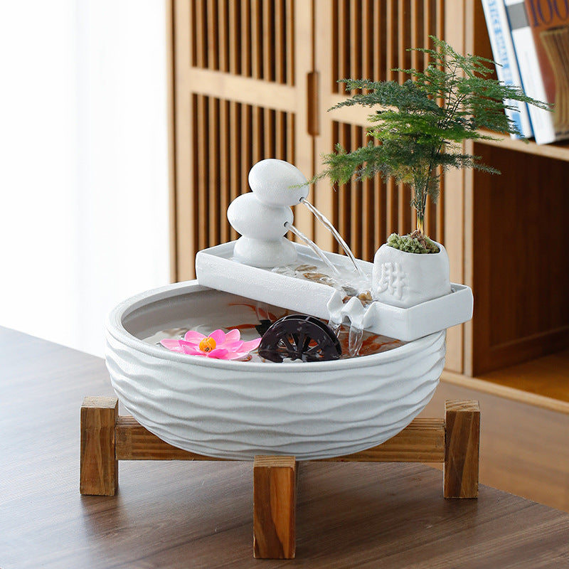 Décoration de fontaine à eau de bureau