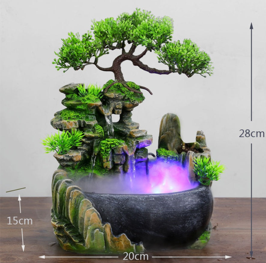 Petit réservoir d'eau de rocaille, humidificateur pour aquarium de bureau