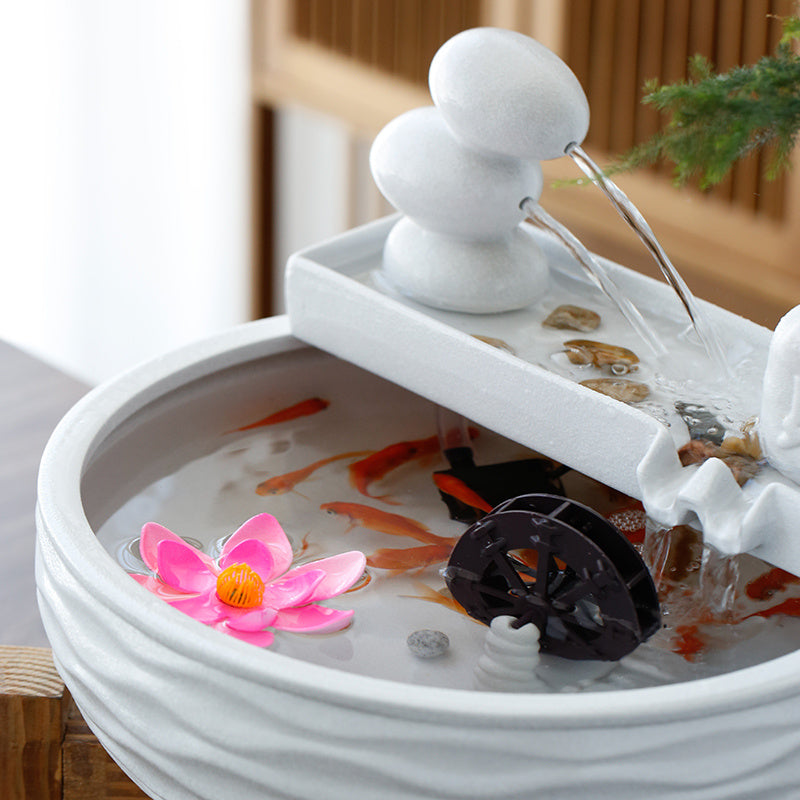 Décoration de fontaine à eau de bureau