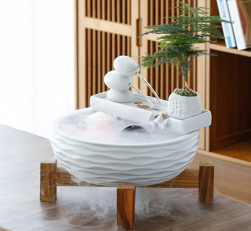 Décoration de fontaine à eau de bureau