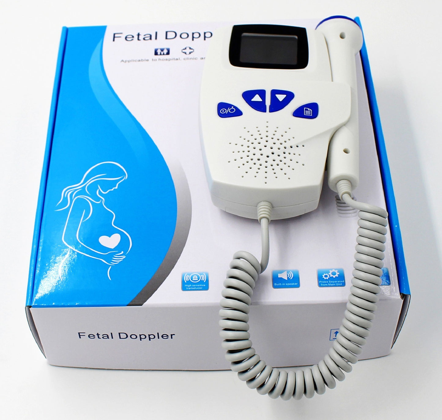Fréquence cardiaque fœtale à double affichage numérique de forme d'onde Doppler