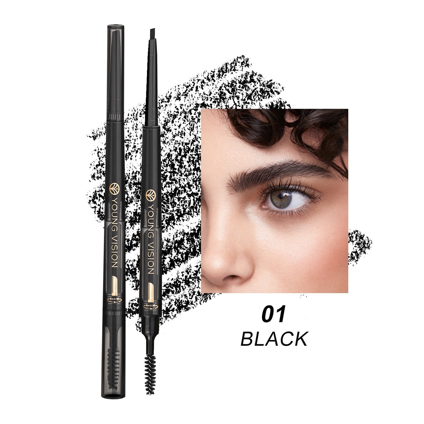 Crayon à sourcils 3 en 1 Fog Sense, waterproof et anti-bavures