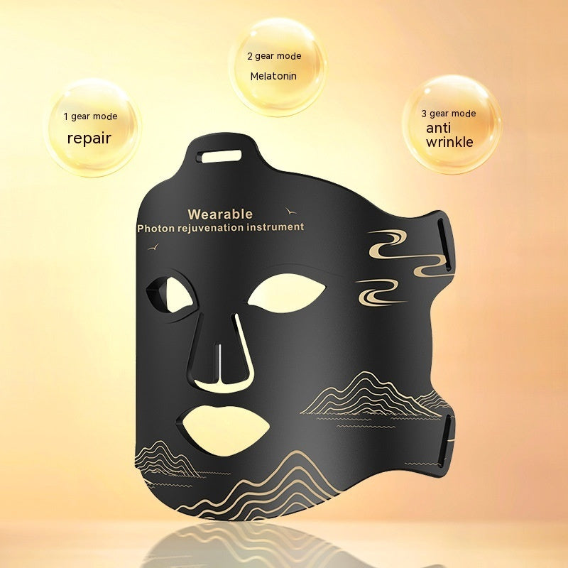 Nouvel appareil de photothérapie infrarouge pour le visage, masque de beauté pour rajeunissement de la peau avec lumière LED colorée