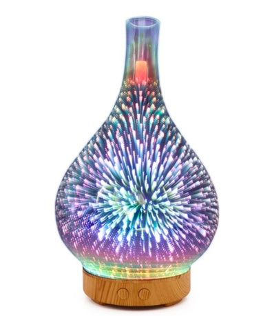 Diffuseur d'arômes en verre 3D, lampe colorée, humidificateur, veilleuse