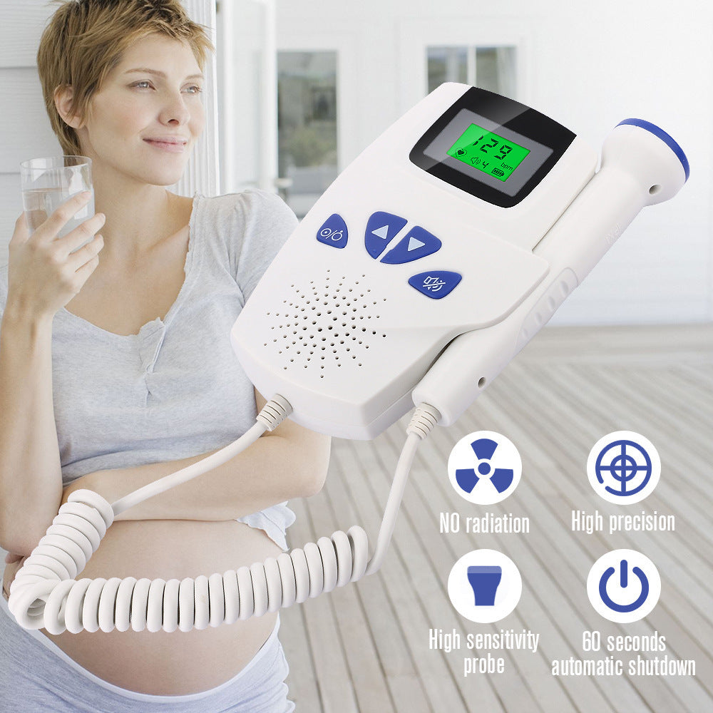 Fréquence cardiaque fœtale à double affichage numérique de forme d'onde Doppler
