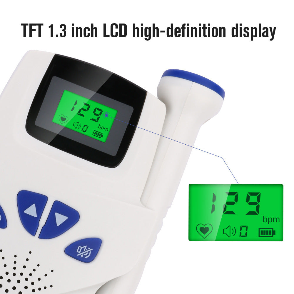Fréquence cardiaque fœtale à double affichage numérique de forme d'onde Doppler