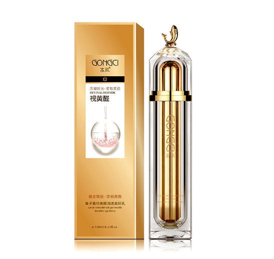 Un produit cosmétique de soin de la peau à base d'alcool, de rétinol et de caviar
