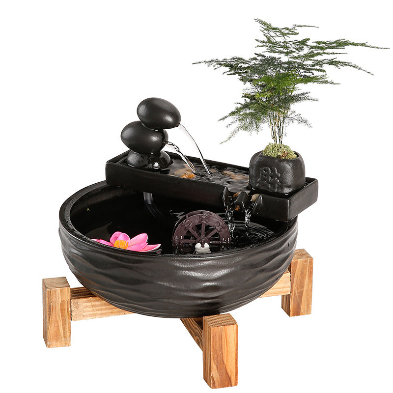 Décoration de fontaine à eau de bureau