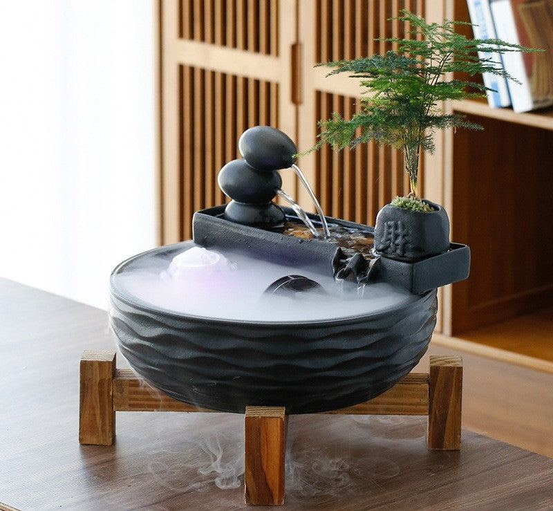 Décoration de fontaine à eau de bureau