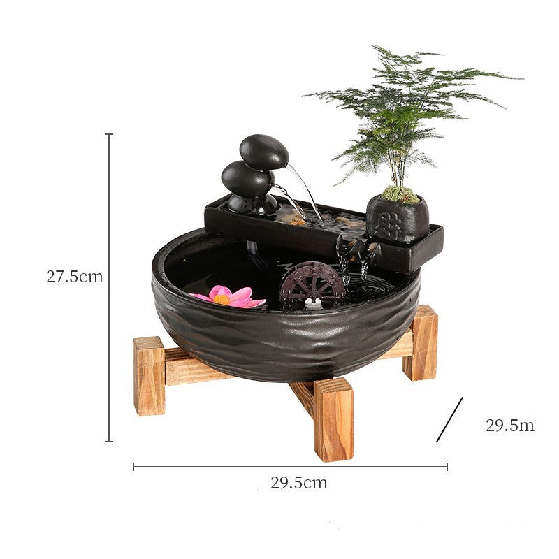 Décoration de fontaine à eau de bureau