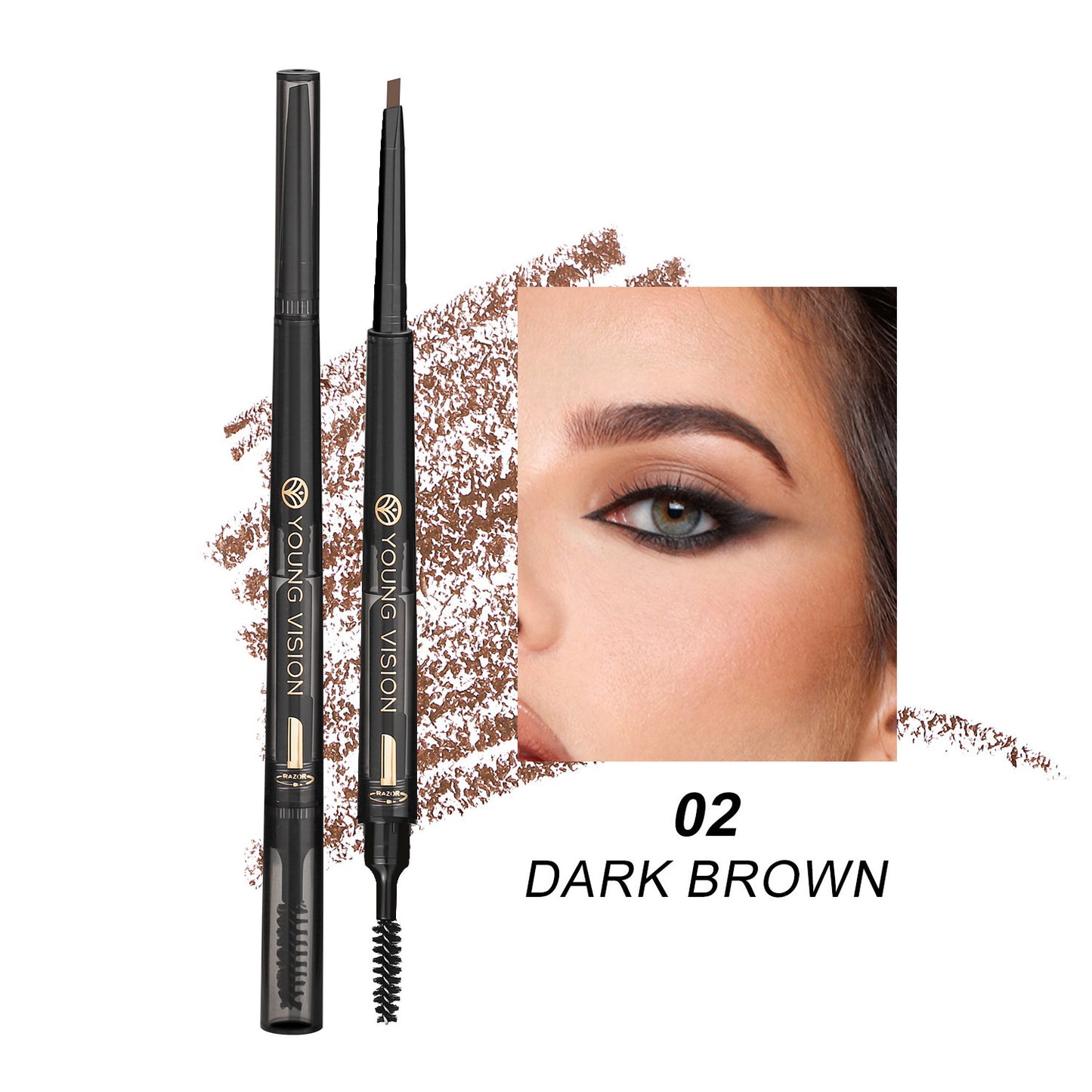 Crayon à sourcils 3 en 1 Fog Sense, waterproof et anti-bavures