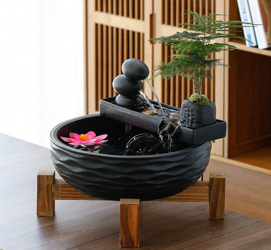 Décoration de fontaine à eau de bureau