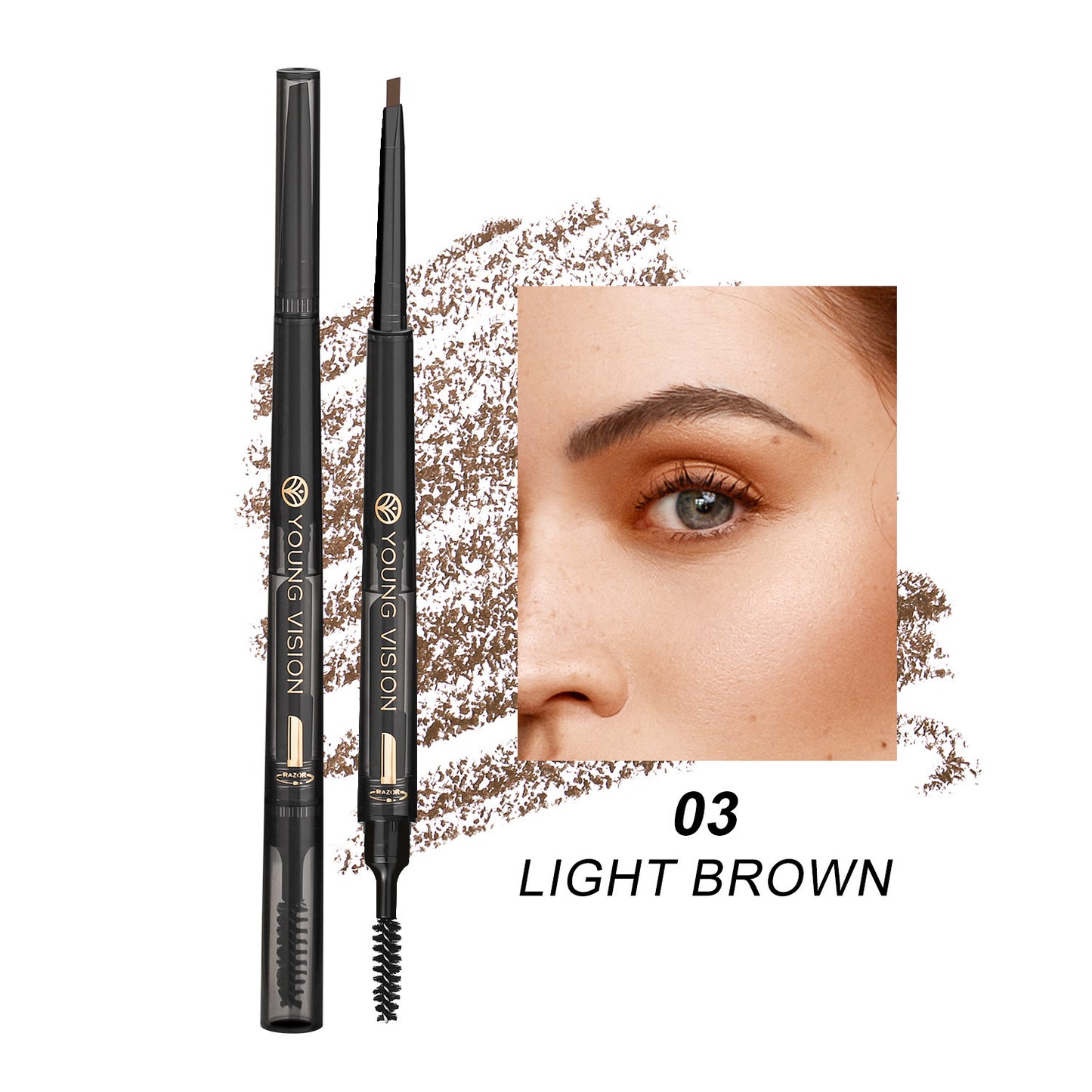 Crayon à sourcils 3 en 1 Fog Sense, waterproof et anti-bavures